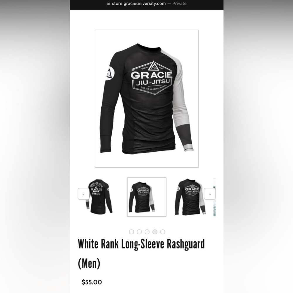 White Rank Long-Sleeve Rashguard